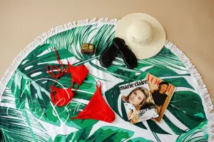 Round Beach Towel - Tropics