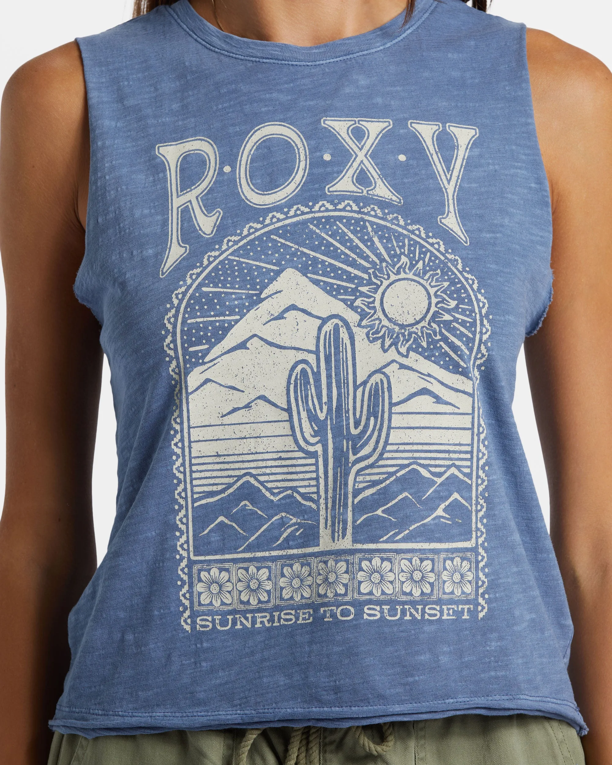 Saguaro Muscle Tank Top - Bijou Blue