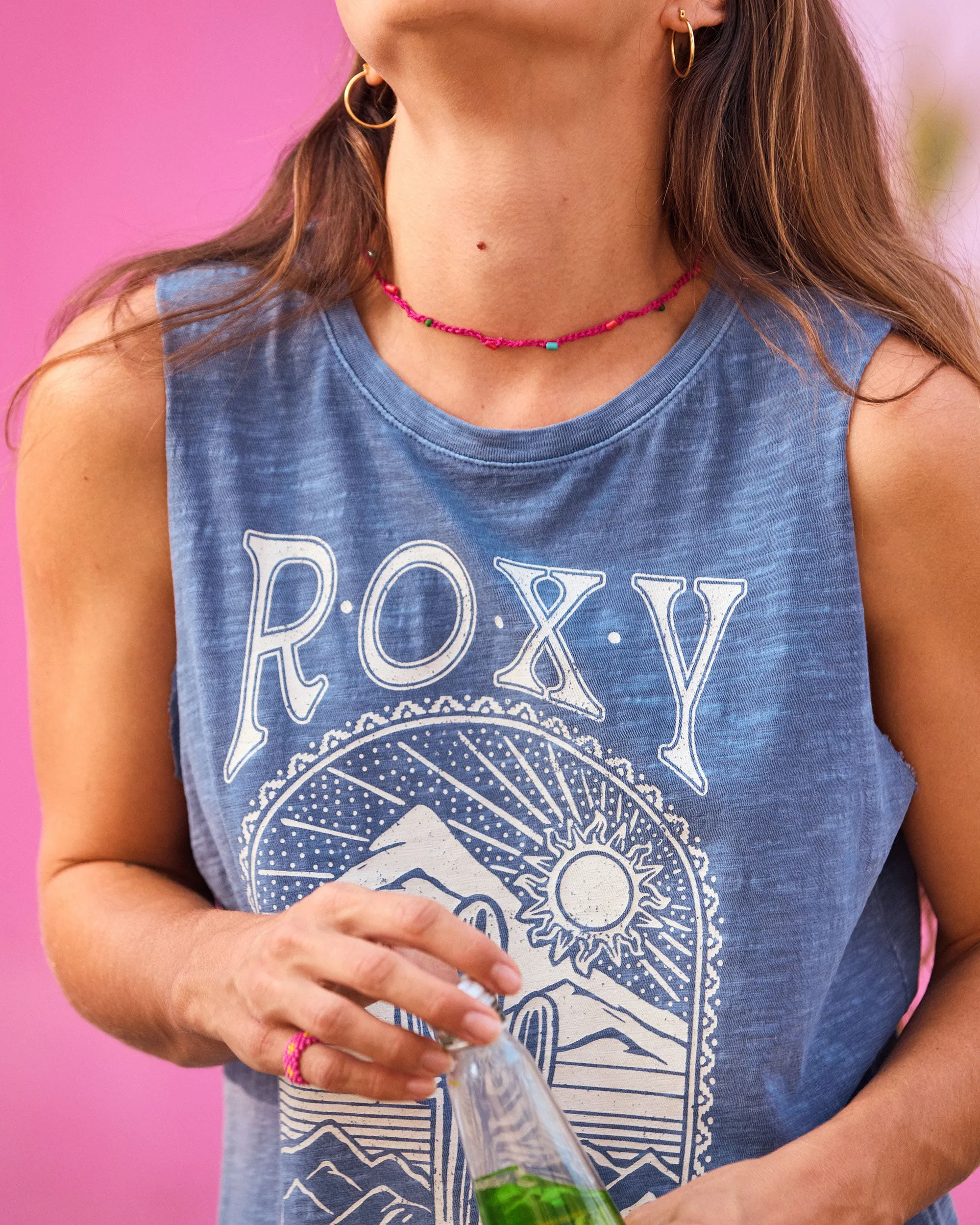 Saguaro Muscle Tank Top - Bijou Blue