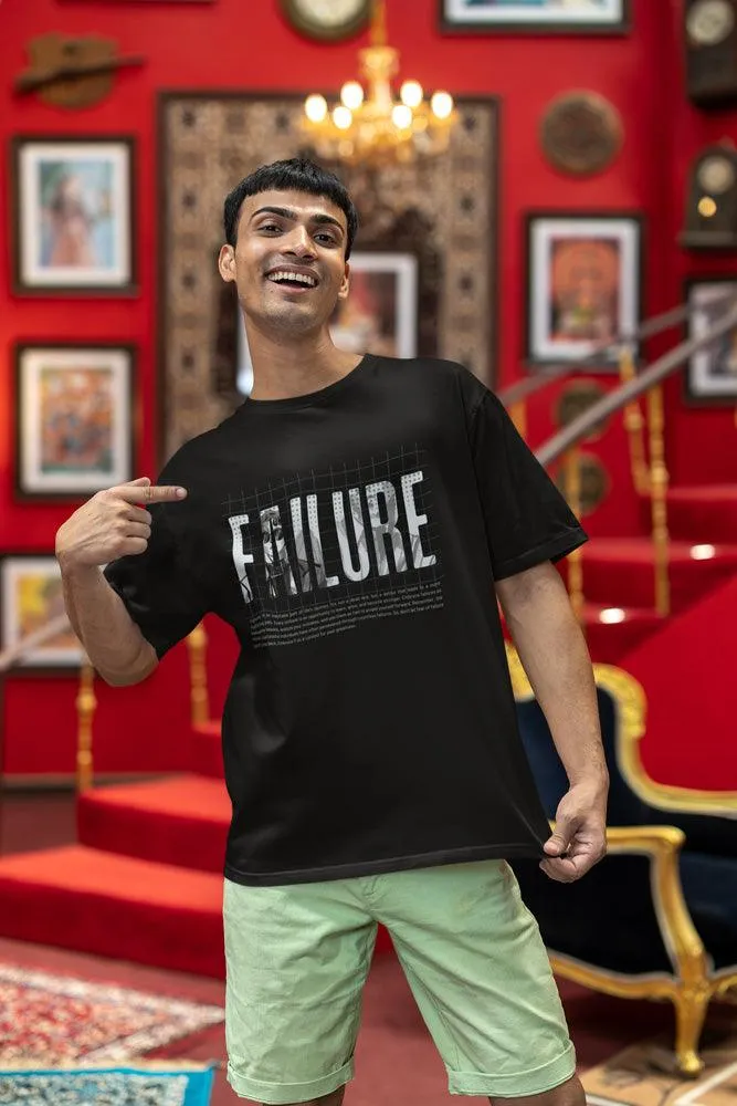 Science of Failure - Unisex Oversized Cotton Graphic Printed T-Shirt