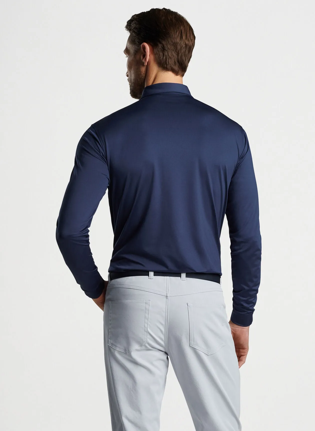Solid Long Sleeve Performance Jersey Polo