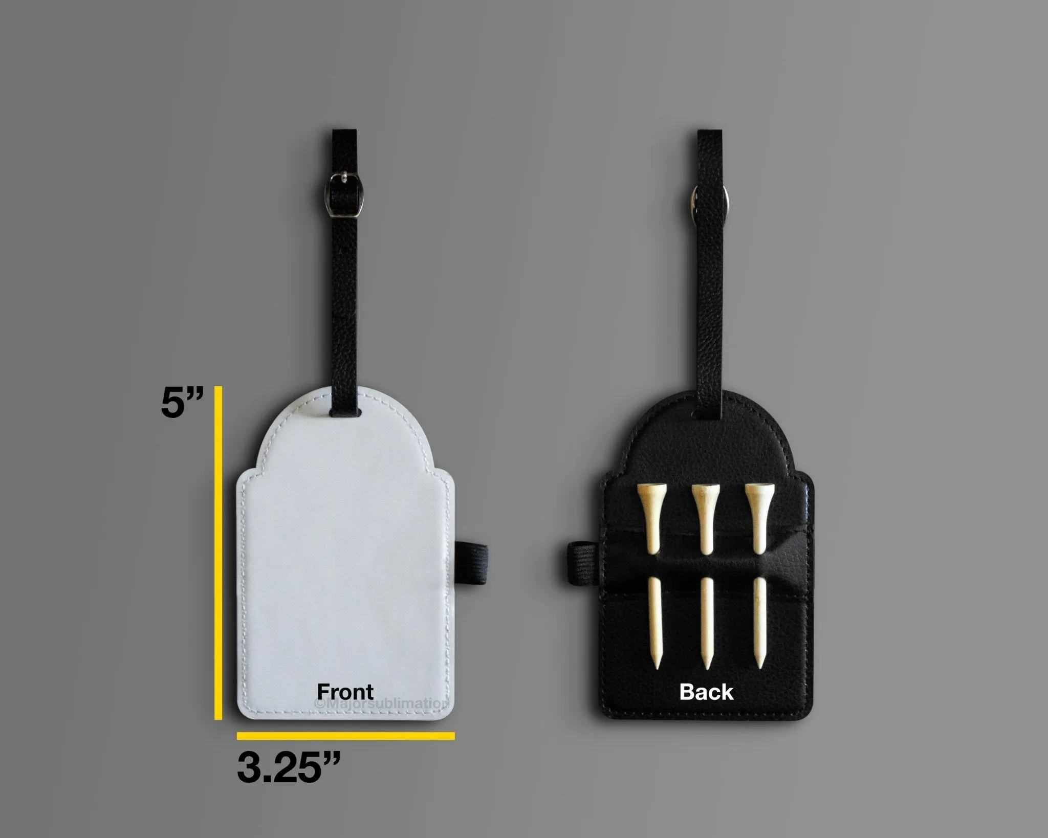 Sublimation Golf Bag Tag with Tees