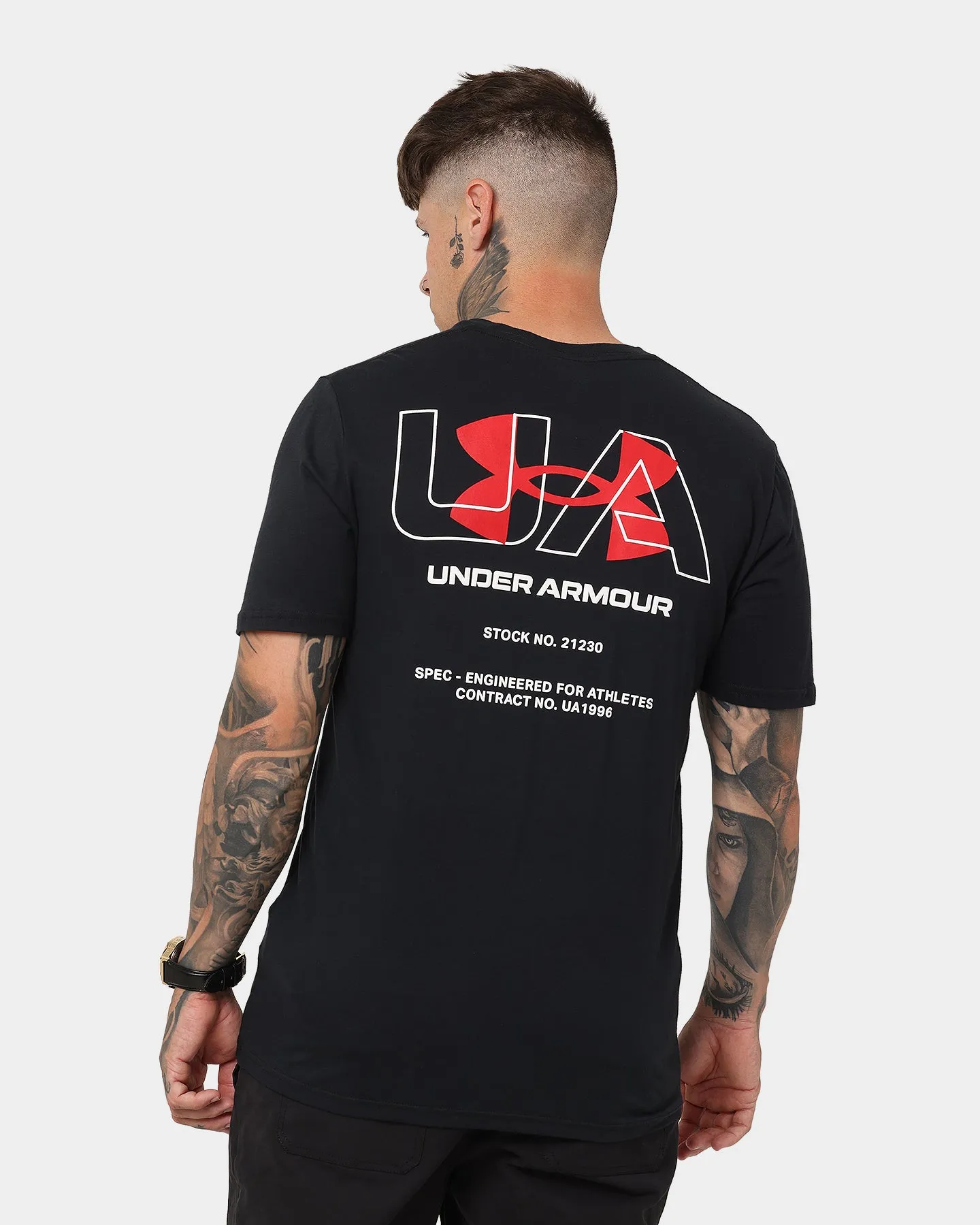 Under Armour Engineered Symbol Short Sleeve T-Shirt Black/Red