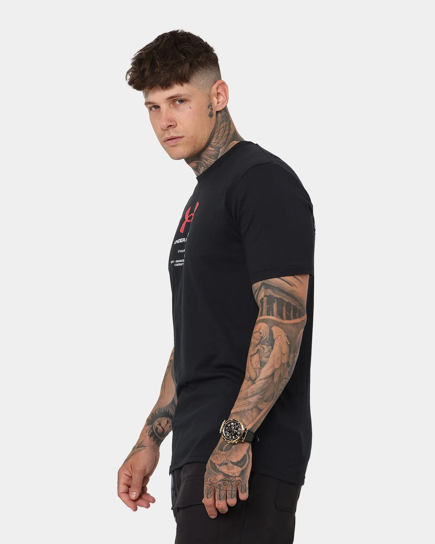 Under Armour Engineered Symbol Short Sleeve T-Shirt Black/Red