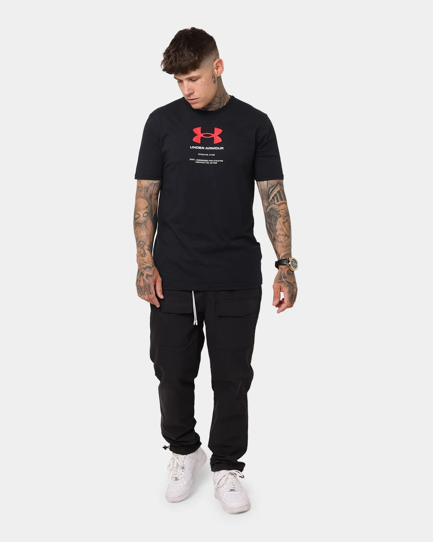 Under Armour Engineered Symbol Short Sleeve T-Shirt Black/Red