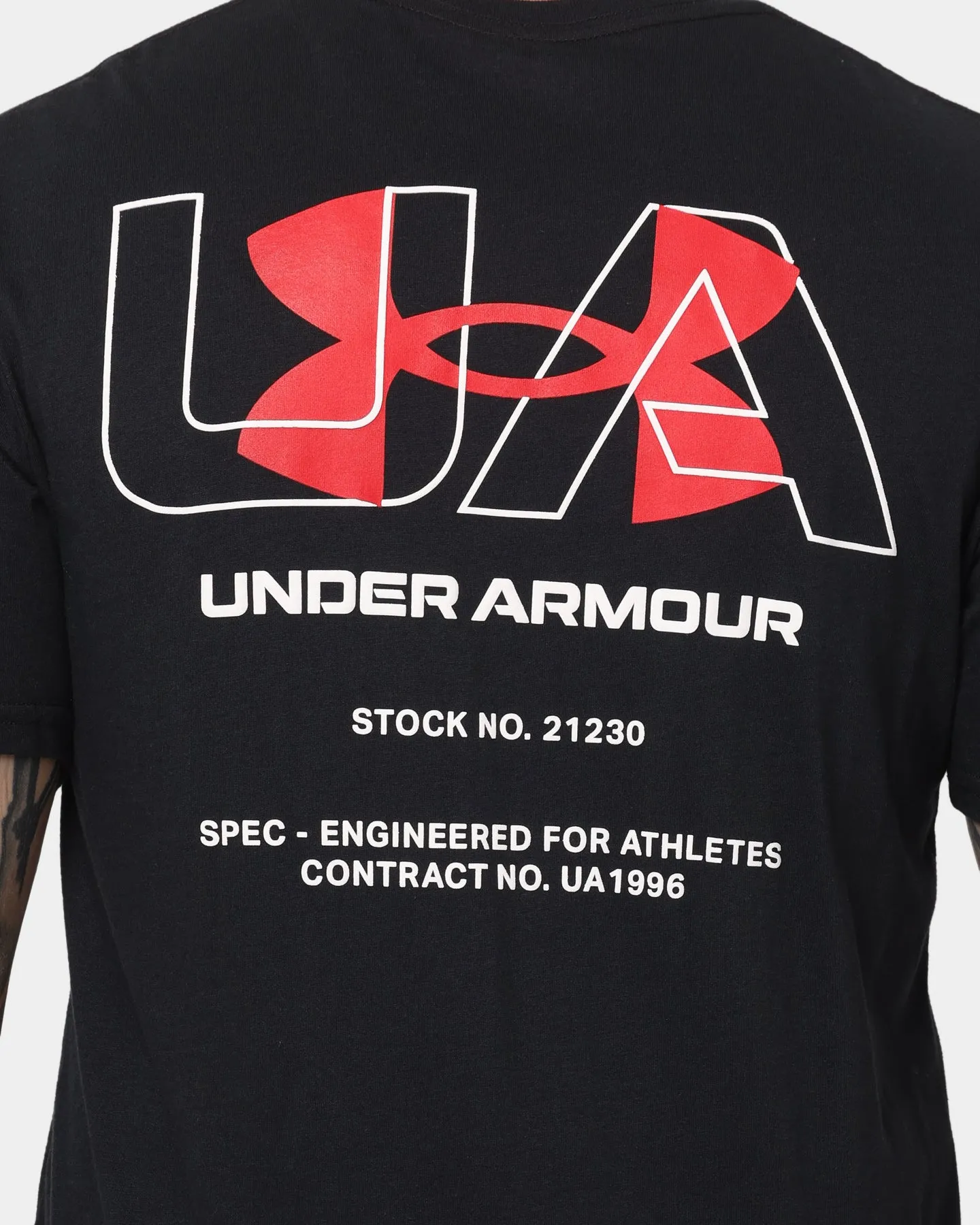 Under Armour Engineered Symbol Short Sleeve T-Shirt Black/Red
