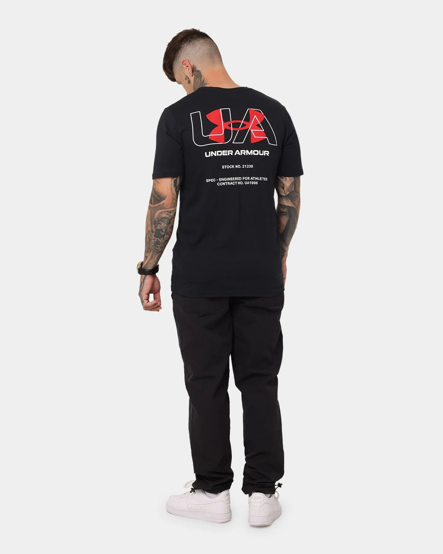 Under Armour Engineered Symbol Short Sleeve T-Shirt Black/Red