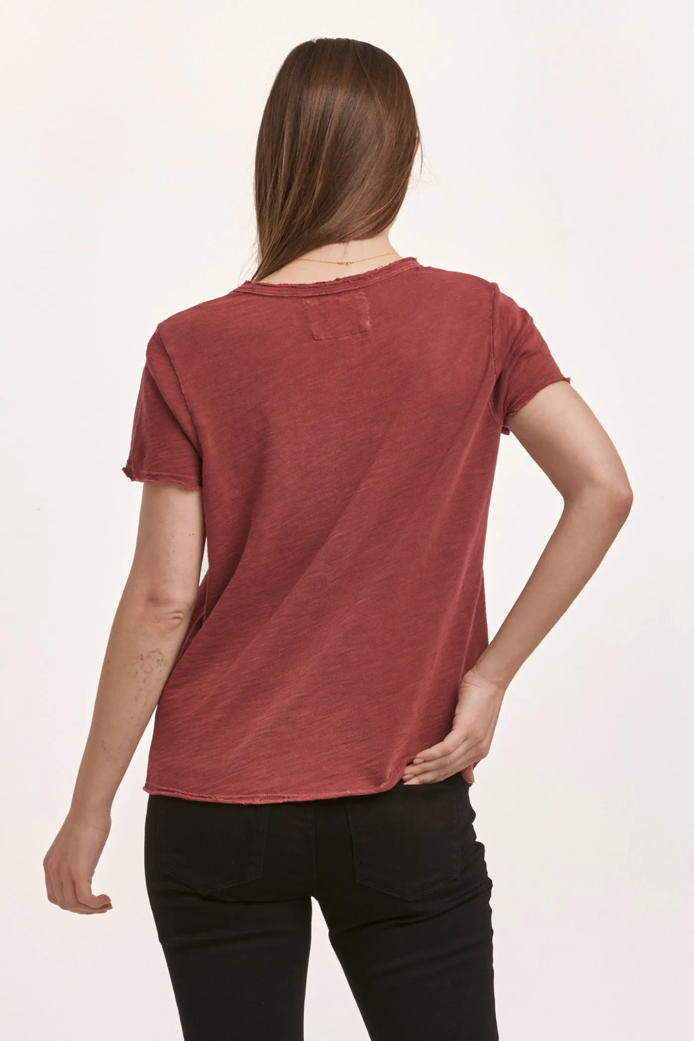 Vanya Slub Tee- Plum Berry