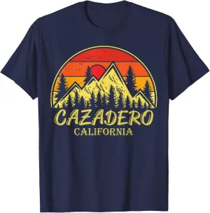 Vintage Cazadero California CA Mountains Hiking Souvenir T-Shirt