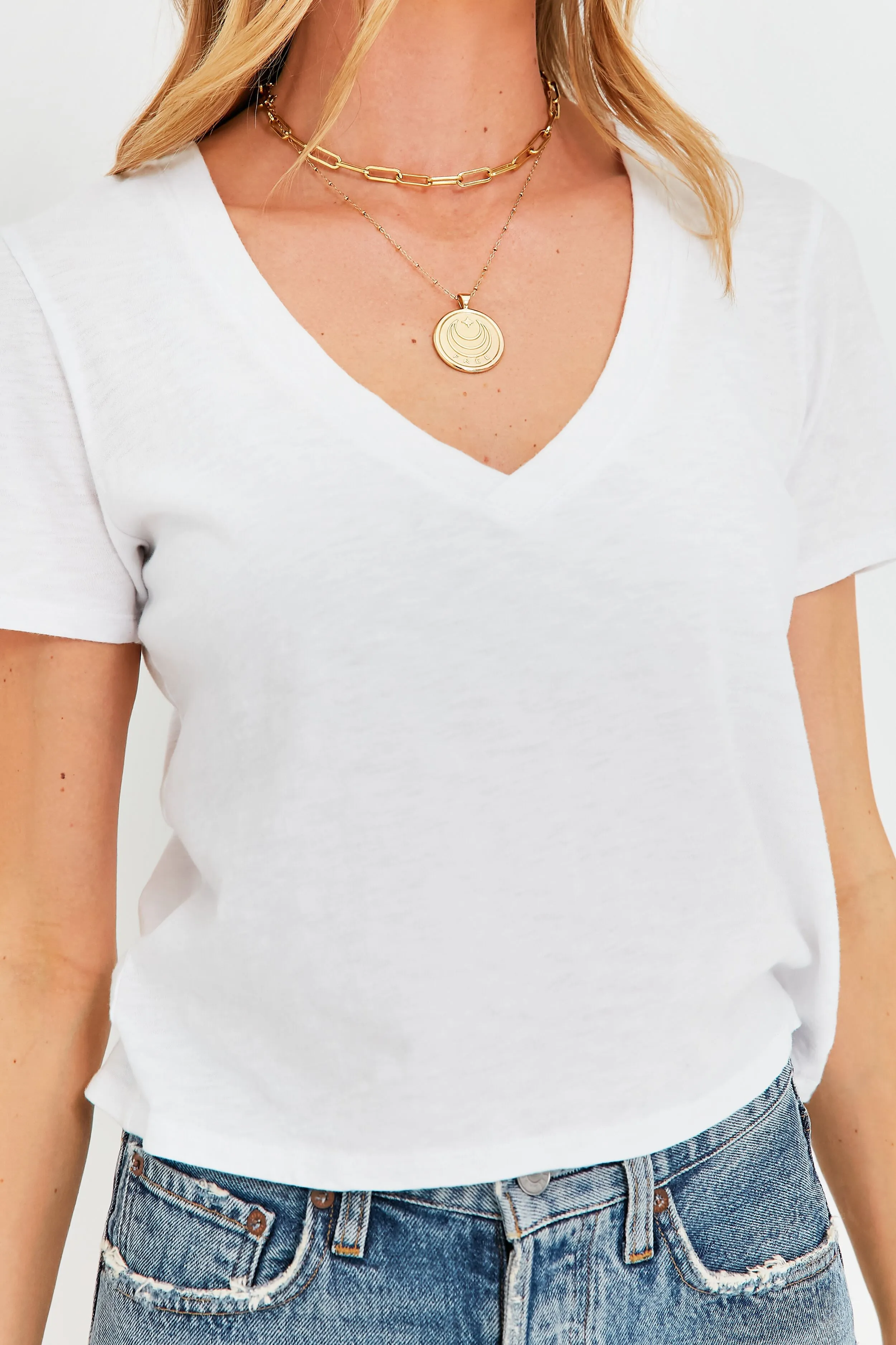 White Jaelyn Tee